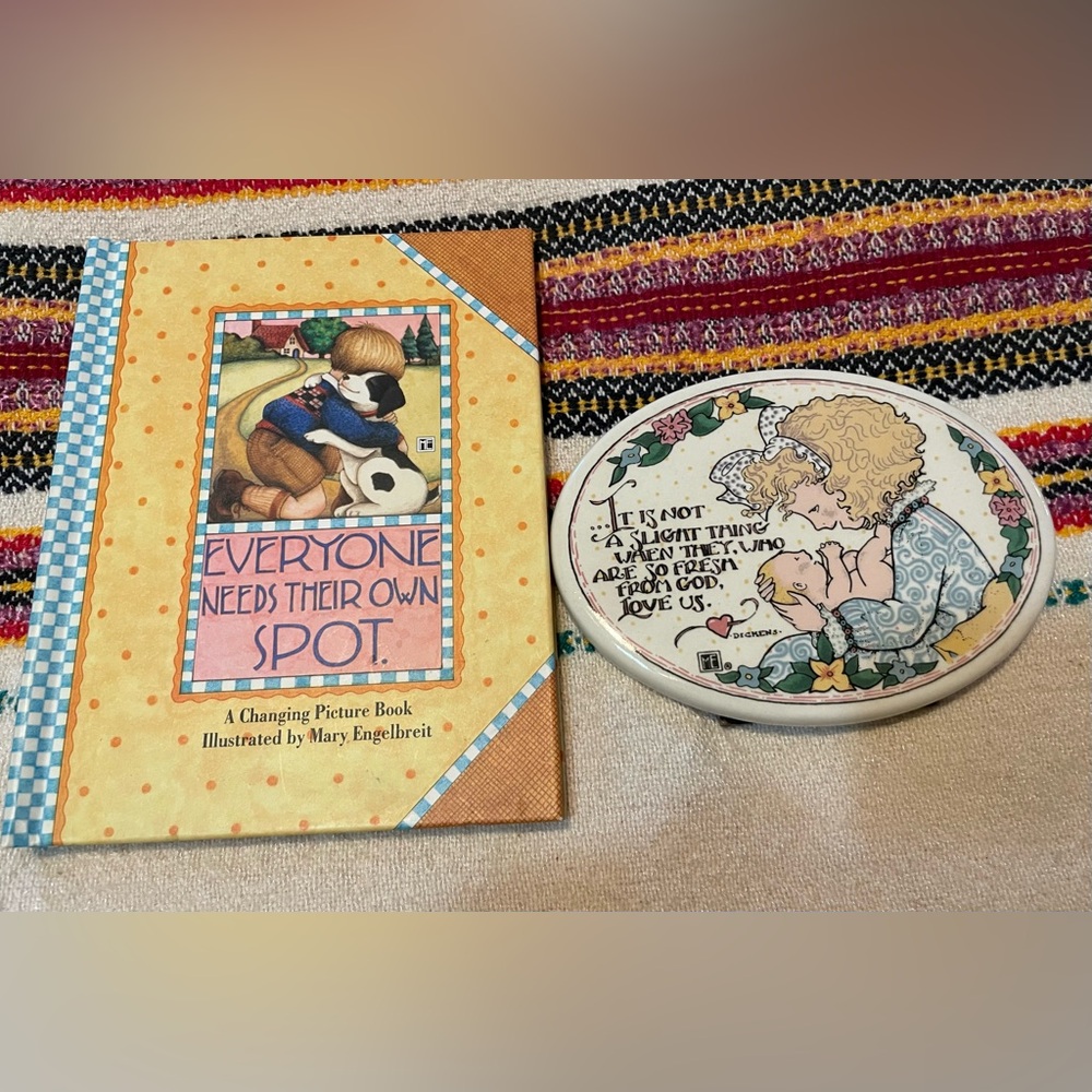 Vintage(1994)Mary Engelbreit Plaque Hang/Stand & Picture Book (1995)
